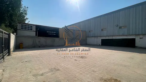 Yard for Rent in Al Jurf Industrial 3, Ajman, 5,000 Sq. Ft., Interlock, 30 kW, Main Road