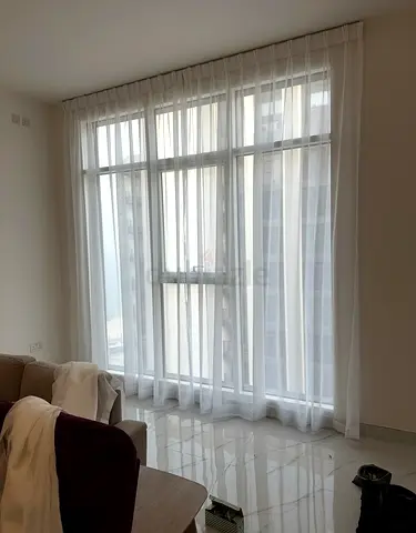 White Sheer Curtains 9 pieces - fits the bridges towers in Reem Island