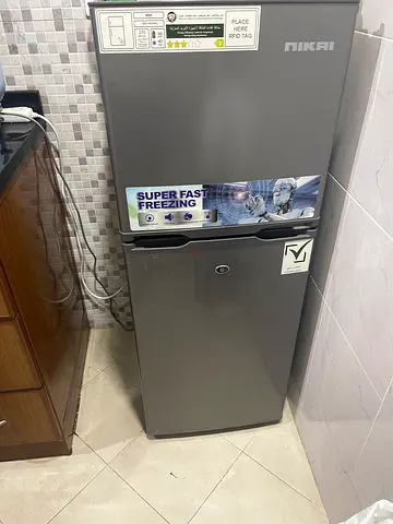 Nikai 190L Double Door Refrigerator - Grey, Good Working Condition