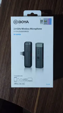 BOYA 2.4GHz Wireless Microphone Kit (BY-WM3D) - Compact Plug-in Lavalier Set