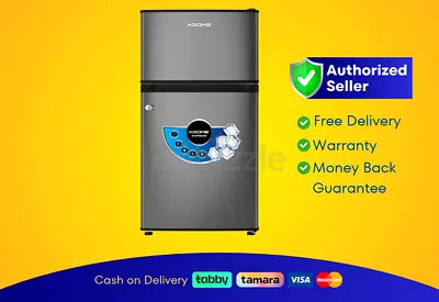KROME 138L Double Door Refrigerator, Warranty - Free Delivery
