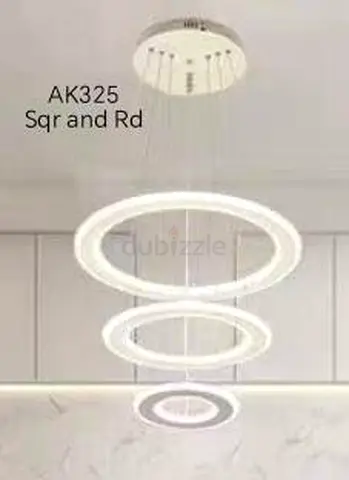 Modern LED Ring Chandelier — 4-Tier Pendant Light