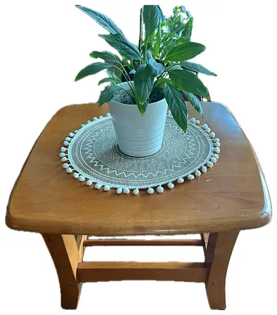 Sturdy solid wood side table
