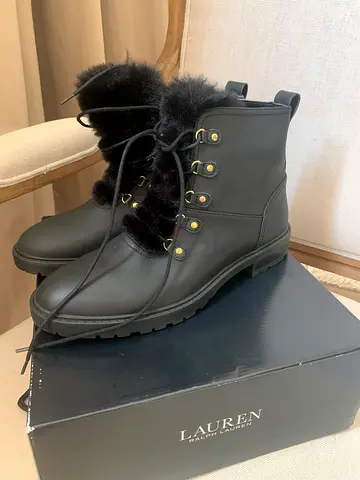 Ralph Lauren Womens Leather Boots Elliot BRAND NEW