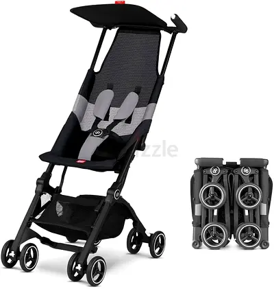 Lightweight foldable compact stroller with sun canopy - gently used