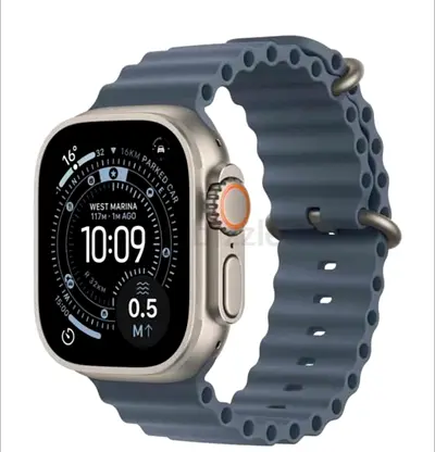 Apple Watch ultra 3 GPS + Cellular, 49mm natural titanium case with Ocean blue iconic band