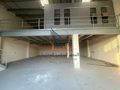 Warehouse with Mezzanine for Annual Rent in Al Jurf Industrial Area 1, Ajman. 20 kW (3-phase) Electricity