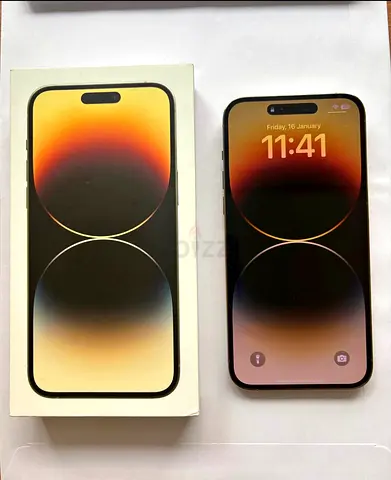 iPhone 14 Pro Max Gold - Good Condition with Box only back is cracked and can be fixed