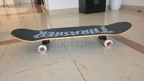 Barely Used Skateboard with Trucks and Wheels. Independent Black Trucks, Primitive Concave Deck COD