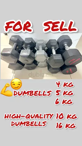 Set of hex dumbbells 4kg, 5kg, 6kg and heavier 10kg & 16kg available. final price