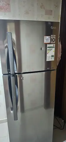 LG Top Freezer Fridge 2-Door Stainless Steel - Good Working Condition