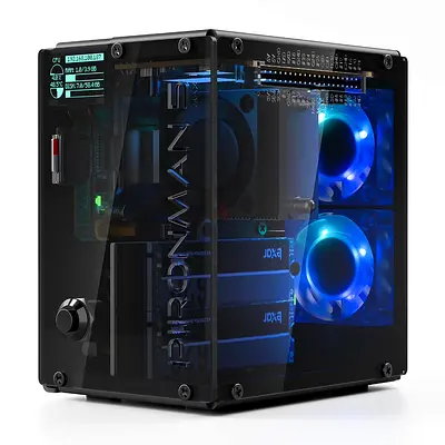 Pironman 5-MAX Dual NVMe M.2 SSD PCIe PC Case for Raspberry Pi 5