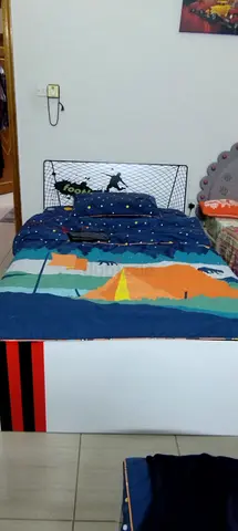 Beds with matresses and cupboards