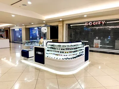 Assorted Fashion sunglasses and Jewelry Display - Mall Kiosk Collection
