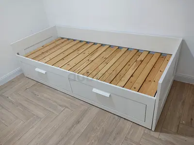IKEA brimness daybed with 2 big storage drawers and 2 IKEA mattresses