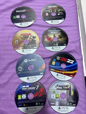 Bundle of 8 PS5 Game Discs — Racing, Sports & Action Collection