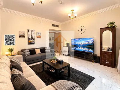 High-Floor 1-Bedroom for Sale | Oasis Towers, Ajman | AED 500K