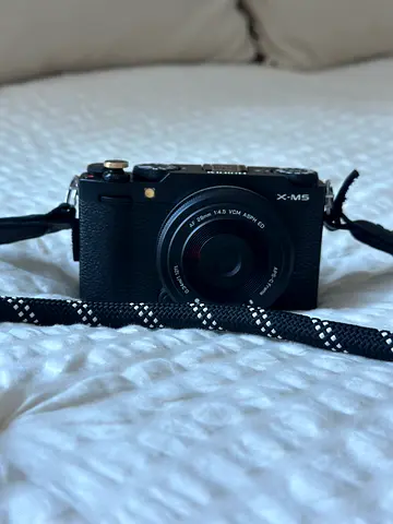 Fujifilm X-M5 mirrorless camera with Viltrox AF 28 mm F 4.5 - very good condition bought July 2026