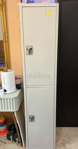 Metal 2-Compartment Locker Cabinet - Good Condition