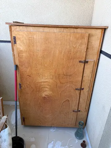 Solid wood wardrobe / armoire — good condition, needs minor TLC
