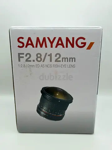 Samyang 12mm F2.8 Ultra Wide Fisheye Lens for Canon EOS EF DSLR Cameras - Brand new