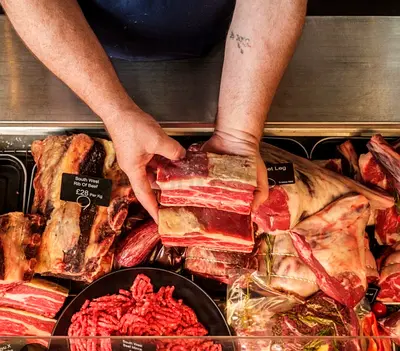 Running butchery shop at Hamdan area, Abu Dhabi