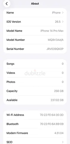 iPhone 14 Pro Max - 256gb , Good Condition