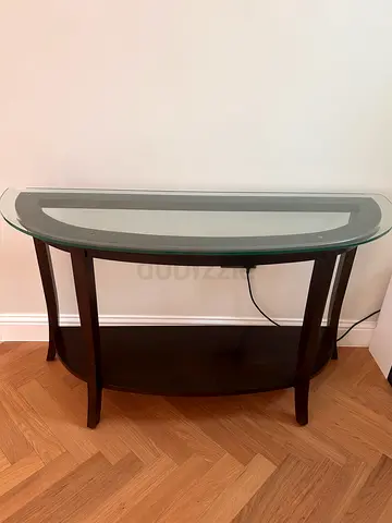 Glass sideboard table