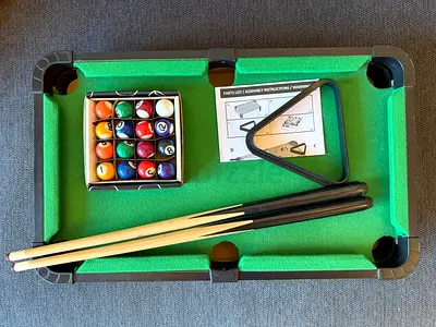 Tabletop Pool Game, 16-Inch Size Ambassador Merchant