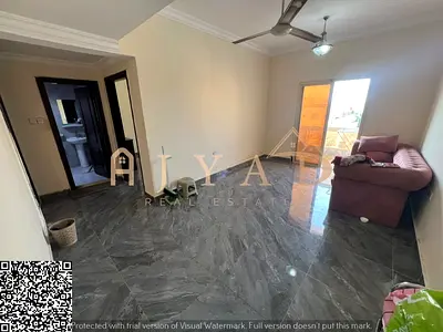 For annual rent in Ajman – Al Mowaihat 3 – 1-bedroom apartment with balcony and open view, central