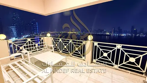 Luxury Waterfront Living in Al Majaz 3 – Fully Furnished 3-Bedroom Master Suite Apartment