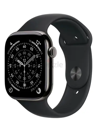 Apple Watch Series 11 GPS + Cellular 46mm Slate Titanium Case With Black Sport Band