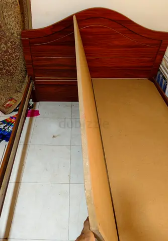 URGENT SALE-Wooden double coat Bed Frame with Headboard - Good Condition
