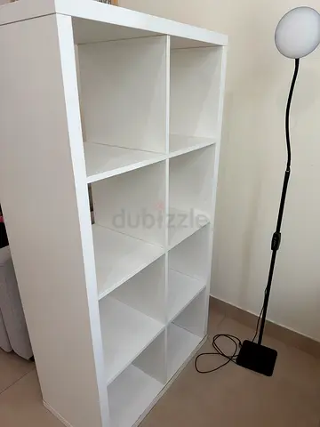 2x White 9-Cube Storage Shelving Unit — Good Condition