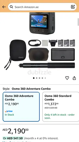 DJI Osmo 360 Adventure Combo, 360 Camera