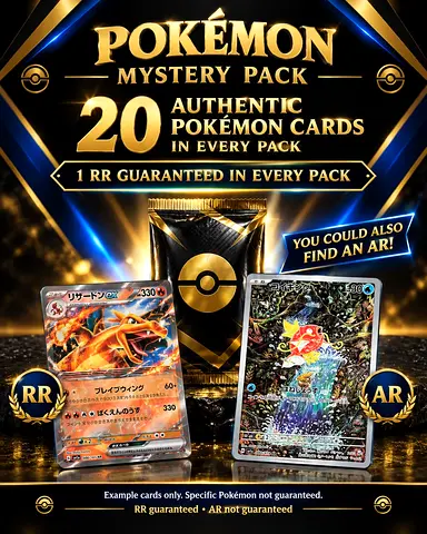 Pokémon Mystery Packs – 20 Genuine Cards + Guaranteed RR – AED 10!
