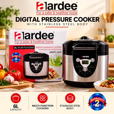 Aardee 6L Digital Pressure Cooker – Stainless Steel, Multi‑Function (Like New)