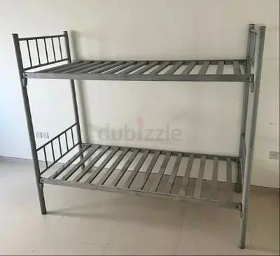 Metal Bunk Bed Frame - Sturdy Double Deck, Good Condition