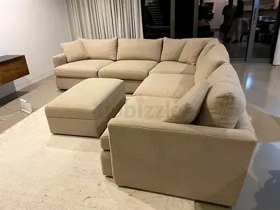 Luxurious Crate&Barrel Lounge Deep feather 🪶 filled Sofa without footstool