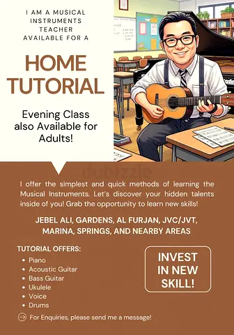 Piano, Guitar, Drums, and Voice Home Tutorial