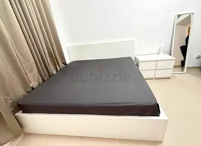 Ikea Queen size bed with mattress and storage drawers