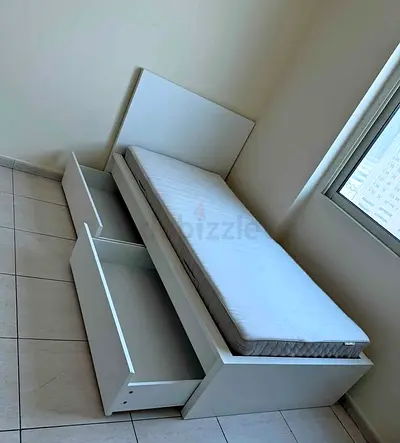 ikea single bed +  mattress