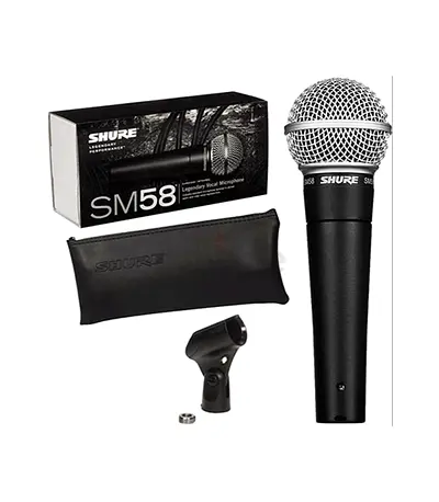 Shure SM58 Vocal Dynamic Microphone with Case and Clip