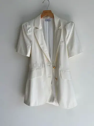 Canvas - White short-sleeve blazer - size M