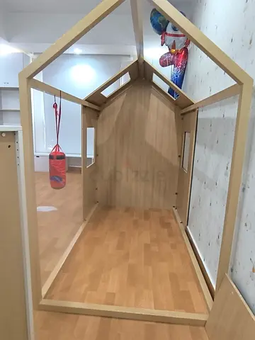 Wooden House-Frame Kids Bed / Playhouse Frame - Good Condition