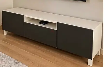 IKEA BESTÅ TV Unit with Storage – White & Dark Grey