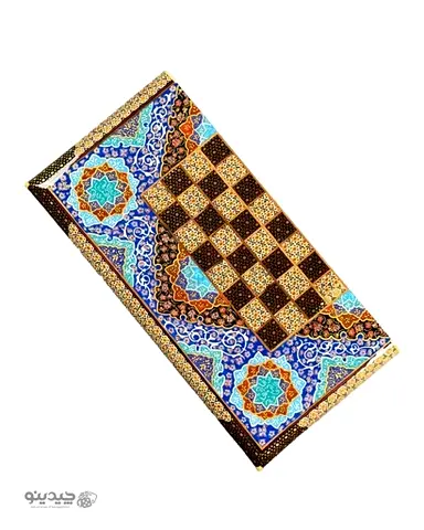 طاولة طاولة الزهر والشطرنج مطعّمة بالخاتم الأصفهاني الأصيل – تحفة فنية فاخرة من منصف Mansef