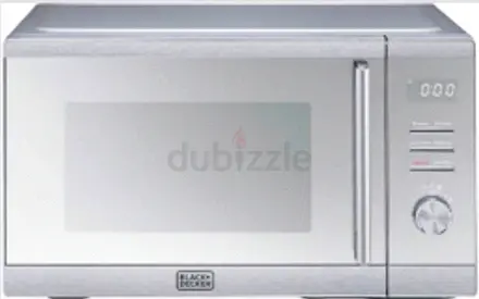 Available Nov 17: Black & Decker Stainless Steel Microwave - Good Working Condition