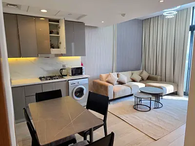 Elegant 1-Bedroom Apartment with Pool view in Azizi Riviera