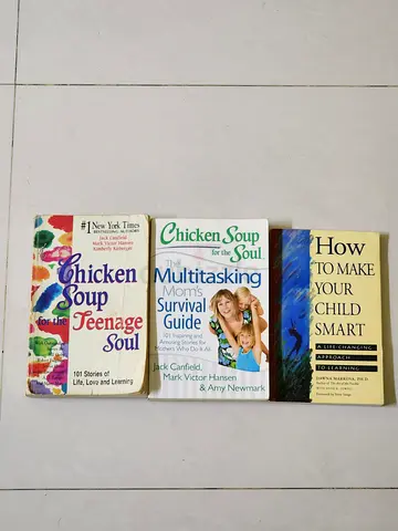 Set of 3 Self-Help & Parenting Books: Chicken Soup Collection + How to Make Your Child Smart